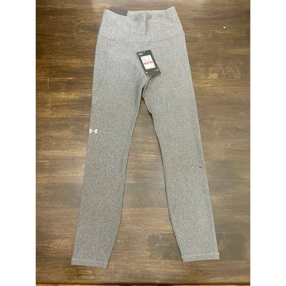 Under Armour HeatGear Compression Hi Rise Women's Leggings NWT Charcoal XS - Picture 1 of 3